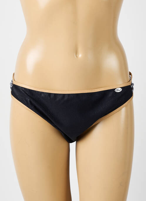 Bas de maillot de bain effet matière satinée culotte noir SUN PLAYA femme
