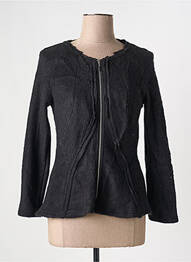 Veste casual col rond noir ARELINE femme