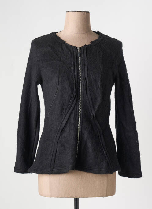 Veste casual col rond noir ARELINE femme
