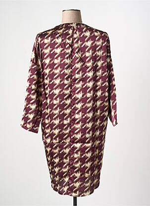 Robe courte manches longues manches longues violet ARELINE femme