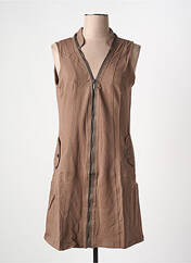 Robe mi-longue marron ARELINE pour femme seconde vue