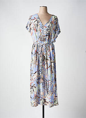 Robe longue manches courtes manches courtes violet GARCIA femme