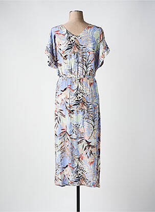 Robe longue manches courtes manches courtes violet GARCIA femme