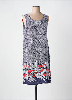 Robe mi-longue sans manche sans manche bleu MASSANA femme