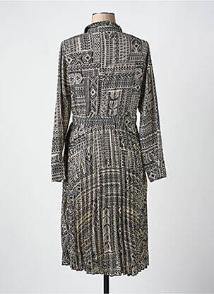 Robe mi-longue coupe fluide manches longues noir MOLLY BRACKEN femme