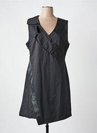 Robe mi-longue sans manche sans manche noir SALT & PEPPER femme