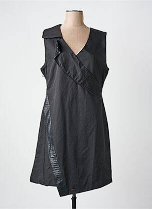 Robe mi-longue sans manche sans manche noir SALT & PEPPER femme