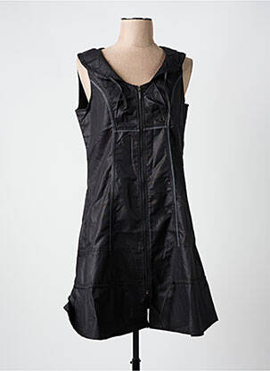 Robe mi-longue sans manche sans manche noir ARELINE femme