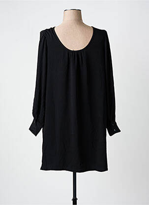 Robe courte manches longues manches longues noir SEE U SOON femme