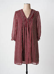 Robe courte manches 3/4 manches 3/4 rouge FREEMAN T.PORTER femme