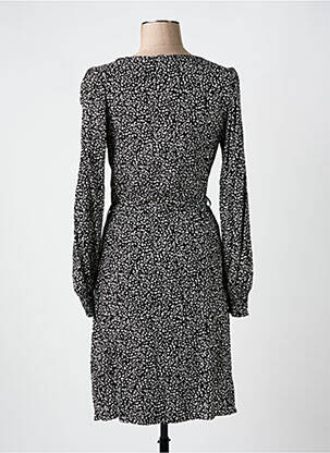 Robe mi-longue manches longues manches longues noir GARCIA femme