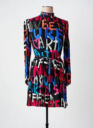 Robe courte manches longues manches longues noir DESIGUAL femme