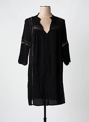Robe courte manches 3/4 manches 3/4 noir SEE U SOON femme