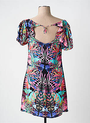 Robe courte manches courtes manches courtes rose DESIGUAL femme