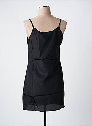 Robe courte col rond fines bretelles noir CHOKLATE femme