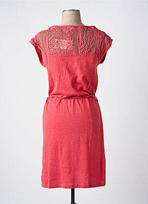 Robe mi-longue manches courtes manches courtes rose DEELUXE femme
