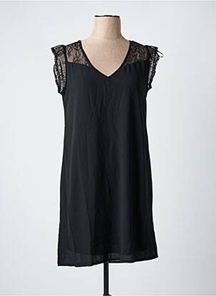 Robe courte manches courtes manches courtes noir AKOZ DE TOI femme