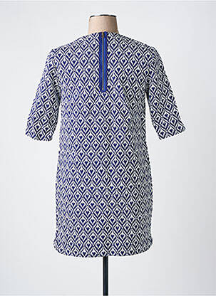 Robe mi-longue manches 3/4 manches 3/4 bleu SEE U SOON femme