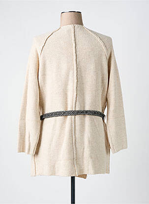 Gilet manches longues coupe cintrée beige SEE U SOON femme
