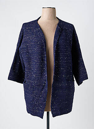 Gilet manches longues manches 3/4 bleu SEE U SOON femme