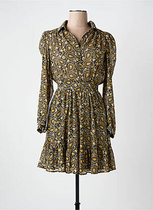 Robe courte jaune MORGAN pour femme