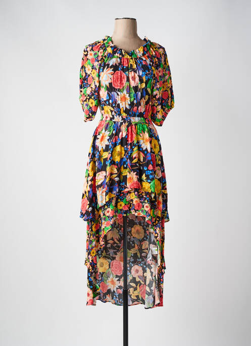 Robe longue manches courtes manches courtes noir DESIGUAL femme