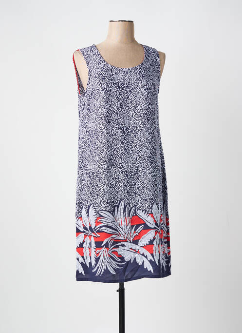 Robe mi-longue sans manche sans manche bleu MASSANA femme