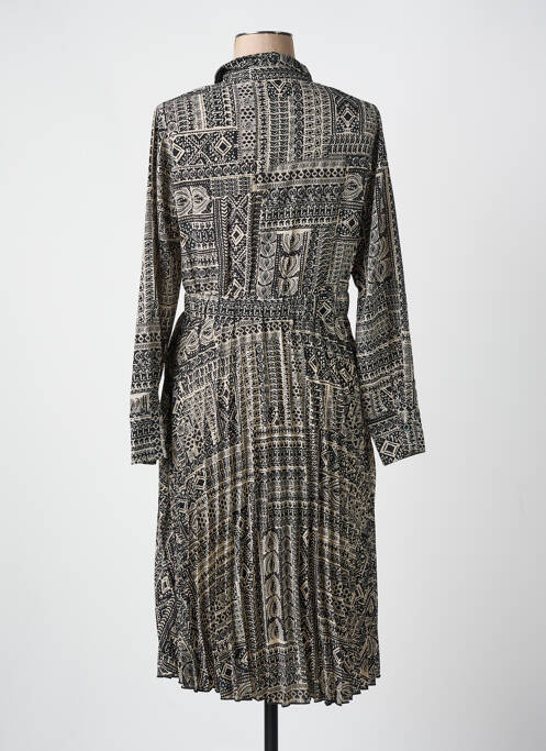 Robe mi-longue coupe fluide manches longues noir MOLLY BRACKEN femme