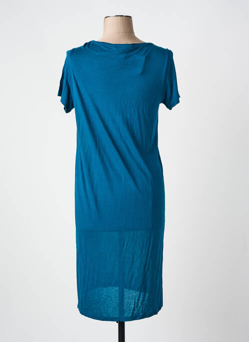 Robe mi-longue imprimé fantaisie manches courtes bleu NICE THINGS femme