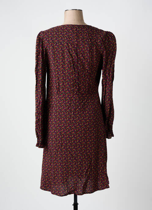 Robe mi-longue imprimé fantaisie manches longues rouge MOLLY BRACKEN femme