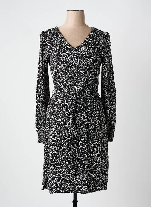 Robe mi-longue manches longues manches longues noir GARCIA femme