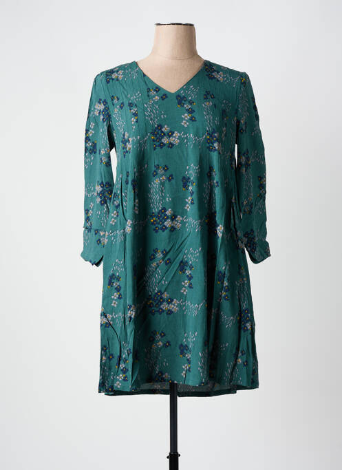 Robe courte manches longues manches longues vert SEE U SOON femme