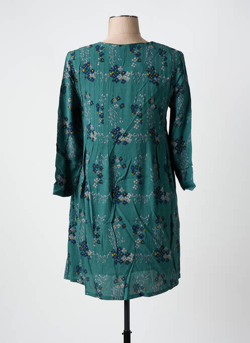 Robe courte manches longues manches longues vert SEE U SOON femme