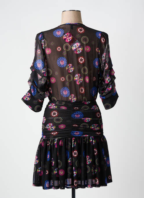 Robe courte manches 3/4 manches 3/4 noir DESIGUAL femme