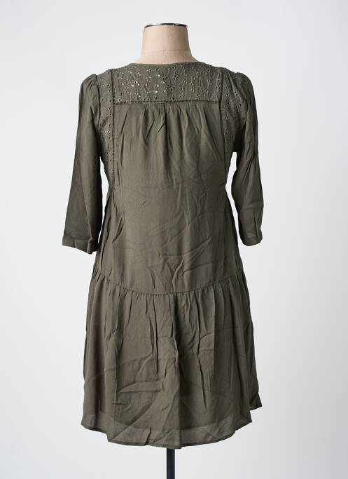 Robe courte manches 3/4 manches 3/4 vert SEE U SOON femme