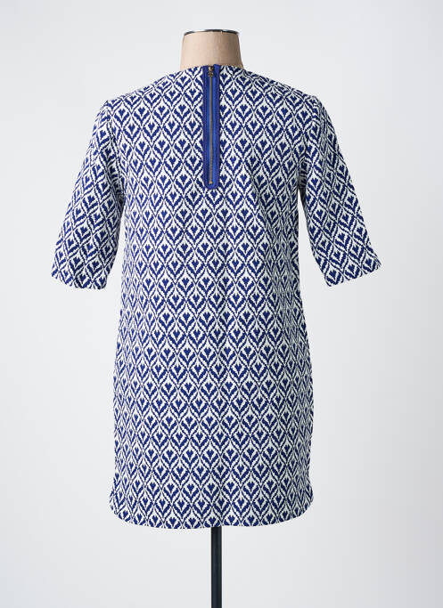 Robe mi-longue manches 3/4 manches 3/4 bleu SEE U SOON femme