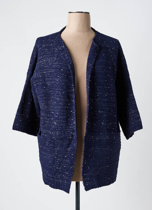 Gilet manches longues bleu SEE U SOON pour femme