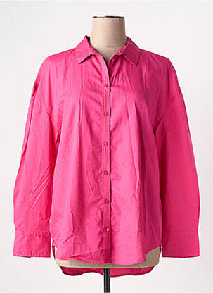 Chemisier coupe droite manches longues rose GARCIA femme
