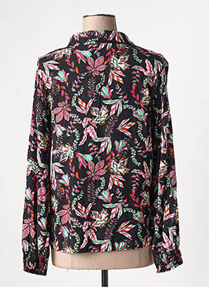 Blouse tissage popeline manches longues noir VERO MODA femme