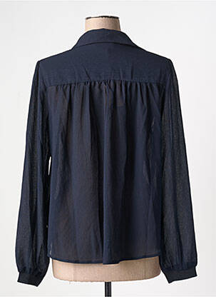 Chemisier coupe cintrée manches longues bleu GRACE & MILA femme