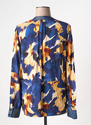 Chemisier coupe cintrée manches longues bleu DESIGUAL femme