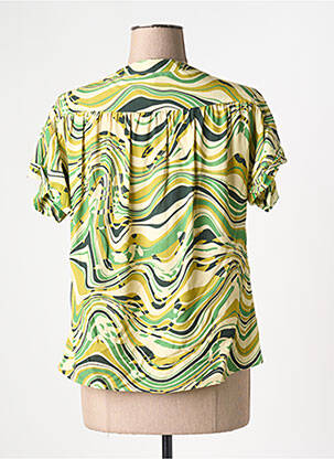 Chemisier coupe cintrée manches courtes vert FREEMAN T.PORTER femme