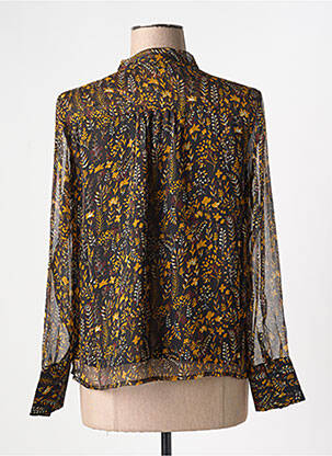 Blouse imprimé fantaisie manches longues noir SEE U SOON femme