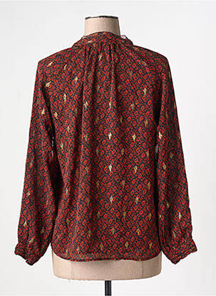 Blouse imprimé fantaisie manches longues orange SEE U SOON femme
