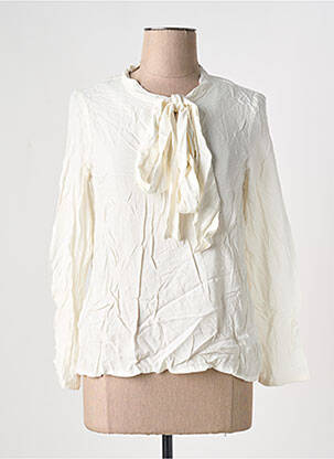 Blouse tissage popeline manches longues blanc COMPAÑIA FANTASTICA femme
