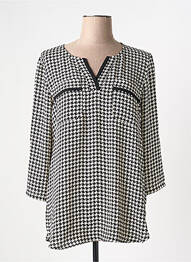 Blouse imprimé fantaisie manches longues noir GRIFFON femme