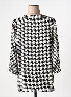 Blouse tissage popeline manches longues noir GRIFFON femme