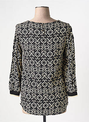 Top imprimé fantaisie manches longues noir GARCIA femme