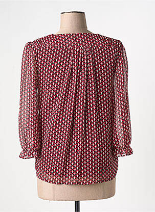 Blouse imprimé fantaisie manches 3/4 rouge FREEMAN T.PORTER femme