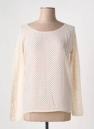 Top imprimé fantaisie manches longues beige LA P'TITE ETOILE femme